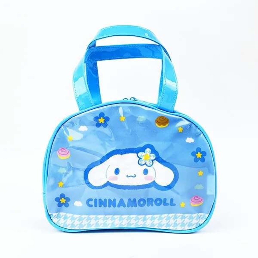 Sanrio Cinnamoroll Vinyl Boston Tote‎ Bag Pastel Blue Japan Import Handbag NWT